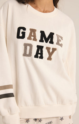 Oversized Game Day Sweatshirt | Bone