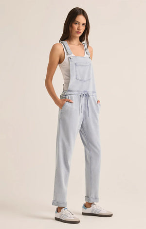 The Knit Denim Overalls | Washed Indigo