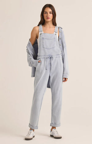 The Knit Denim Overalls | Washed Indigo