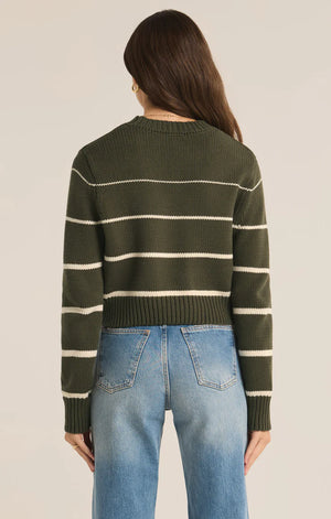 Milan Stripe Sweater | Grape Leaf