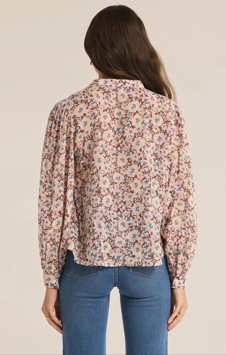 Esme La Paz Floral Blouse | Latte