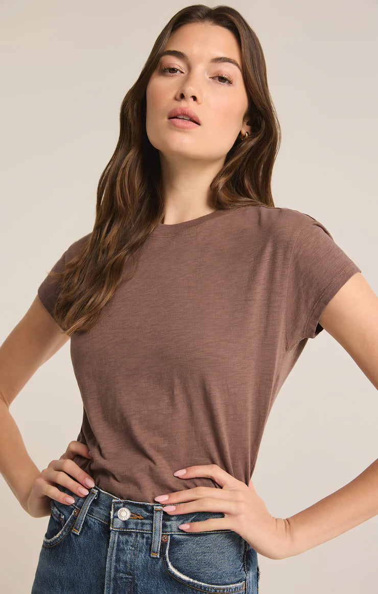 Modern Slub Tee | Deep Taupe