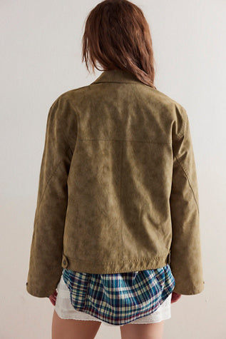 Blair Vegan Suede Jacket | Coriander