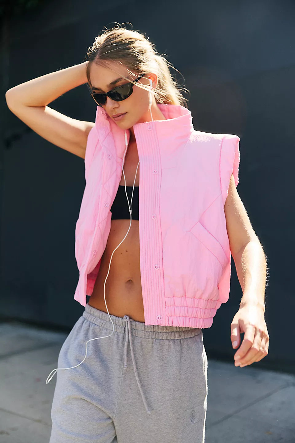 FP Cares Scrunch Time Puffer Vest | Pink Aura