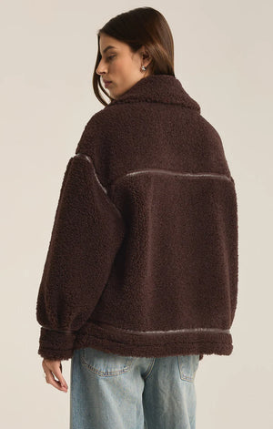 Ari Sherpa Coat | Dark Chocolate