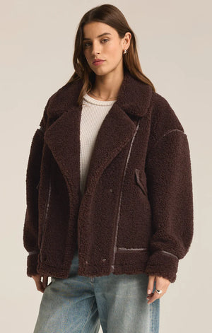 Ari Sherpa Coat | Dark Chocolate