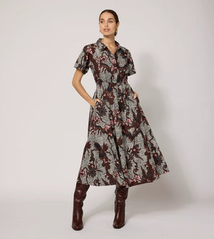 Joanne Midi Dress | Castello Print