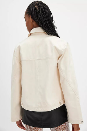 Blair Vegan Suede Jacket | Sea Salt