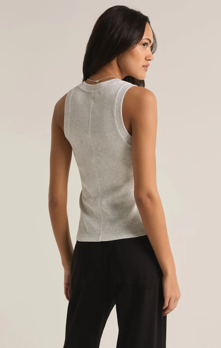 Sirena Rib Tank | Light Heather Grey