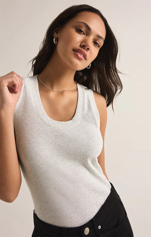 Sirena Rib Tank | Light Heather Grey