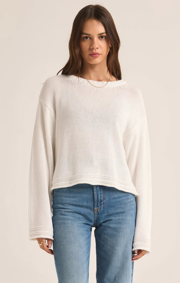 Emerson Sweater | White