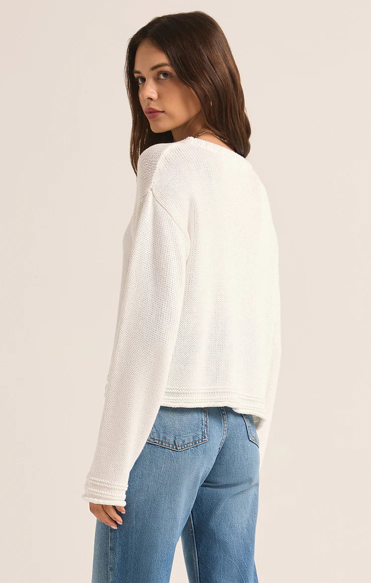 Emerson Sweater | White