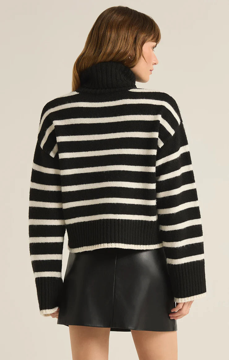 Josephine Stripe Sweater | Black