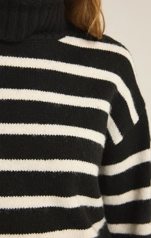 Josephine Stripe Sweater | Black