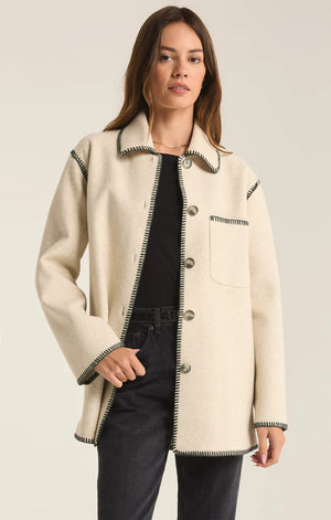 Olivia Whipstitch Jacket | Oatmeal Heather