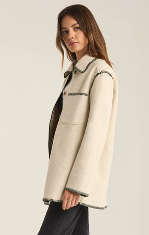 Olivia Whipstitch Jacket | Oatmeal Heather