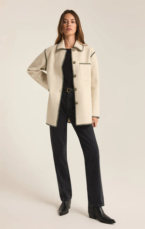 Olivia Whipstitch Jacket | Oatmeal Heather