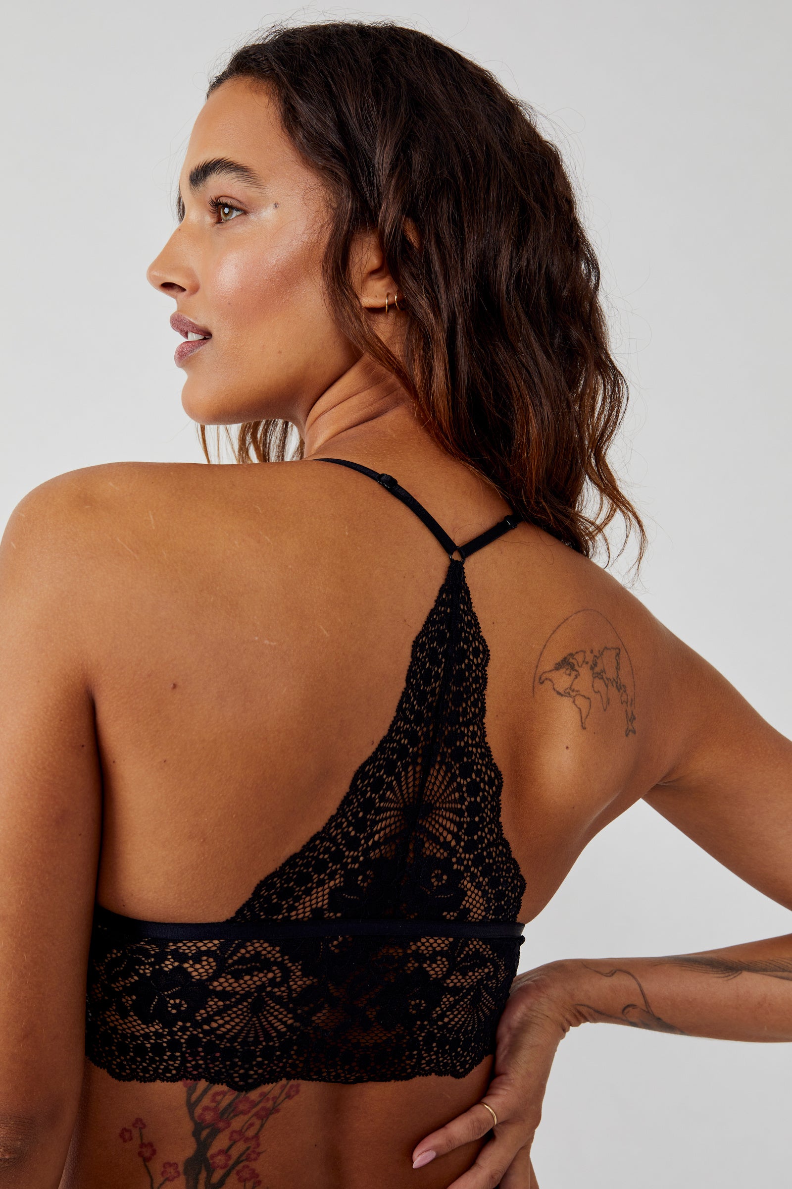 Free People Everyday Lace Longline In Black