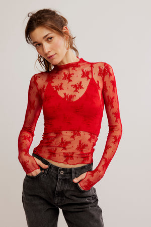 Lady Lux Layering Top | Red Racer