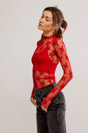 Lady Lux Layering Top | Red Racer