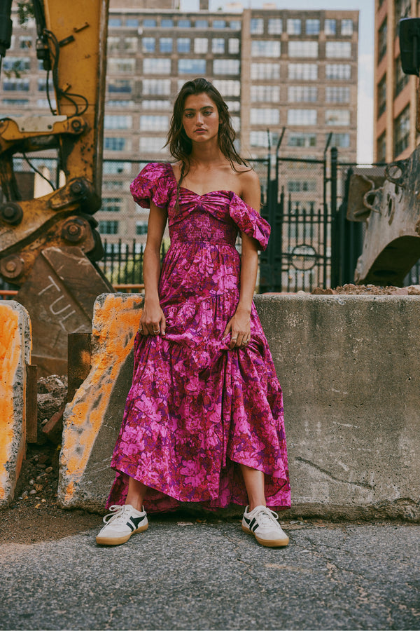 Free People | Short Sleeve Sundrenched | Magenta Combo - Three