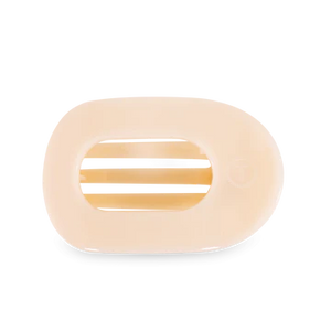 Almond Beige Large Flat Round Clip