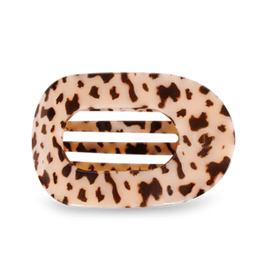 Round Flat Hair Clip | Large | Blonde Tortoise