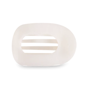 Coconut White Large Flat Round Clip