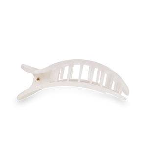 Round Flat Hair Clip | Medium | Coconut White