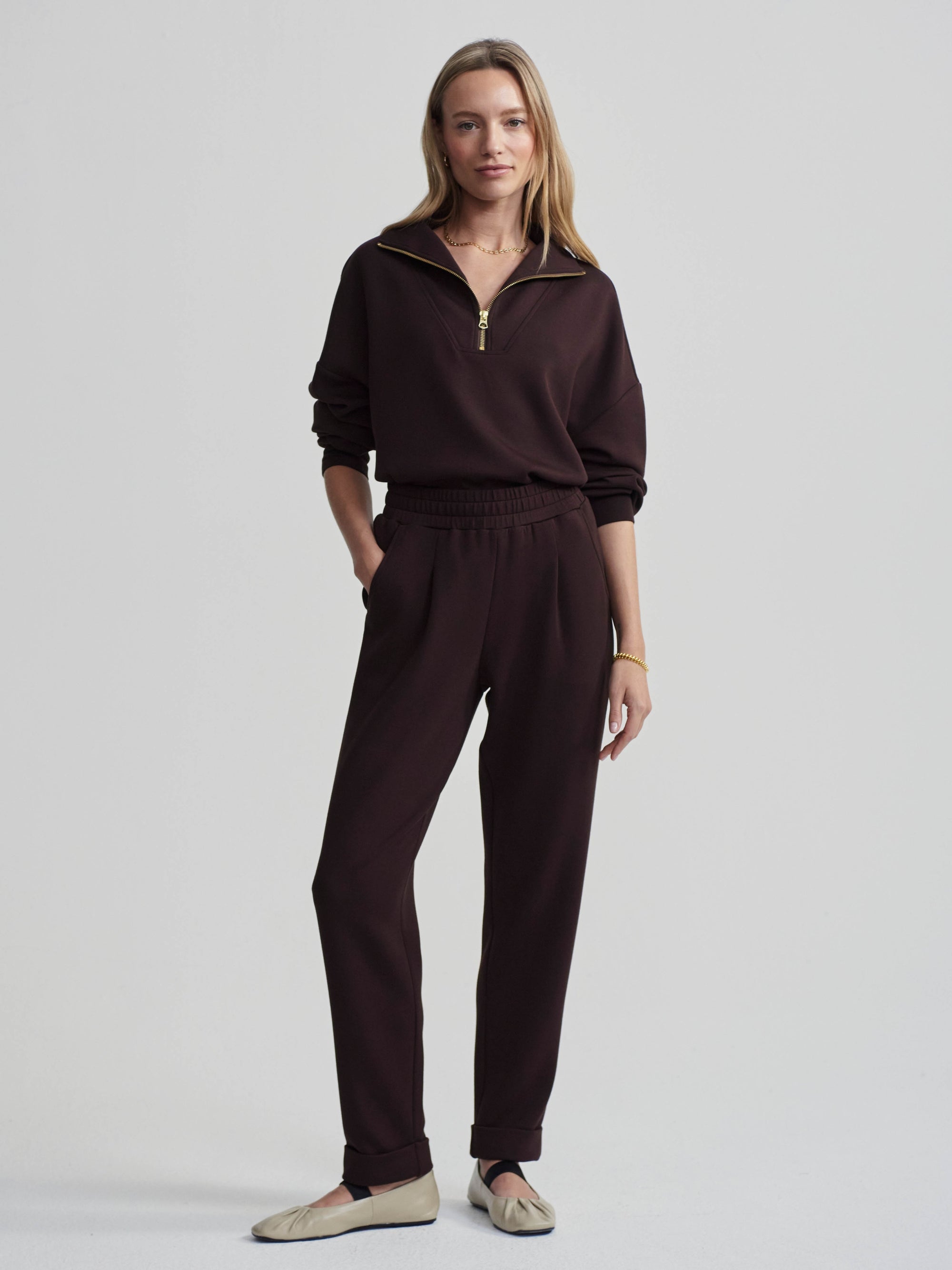 The Rolled Cuff Pant 25 | Coffee Bean