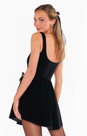 Ricci Skort Dress | Black Velvet