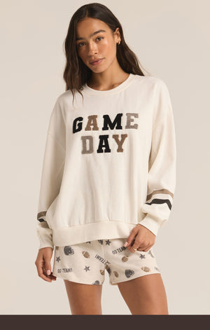 Oversized Game Day Sweatshirt | Bone