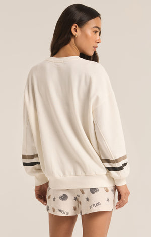 Oversized Game Day Sweatshirt | Bone